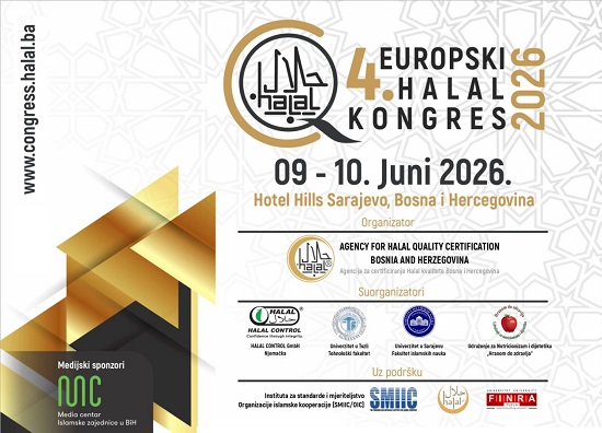 Četvrti Europski Halal Kongres održat će se 9. i 10. juna u Sarajevu