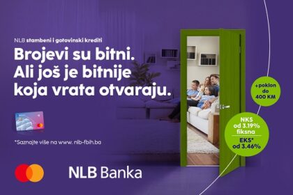 Iskoristite akciju: Stambeni i gotovinski krediti NLB Banke uz povoljne stope i poklon za nove klijente