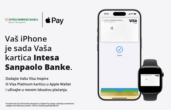 Intesa Sanpaolo Banka predstavlja Apple Pay za korisnike Visa kartica