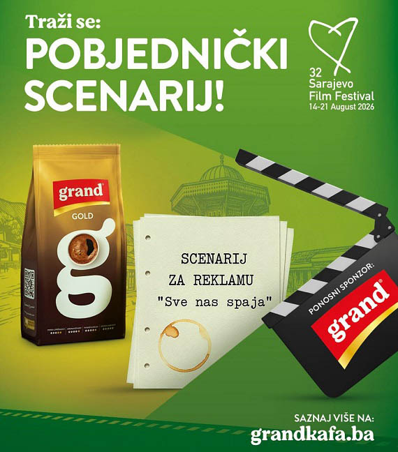 Grand kafa uoči Sarajevo Film Festivala raspisala konkurs za najbolji reklamni scenarij