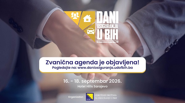 Objavljen program Dana osiguranja u BiH 2026: Osiguravatelji o budućnosti tržišta, novim rizicima i prilikama za razvoj