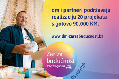 Žar za budućnost: dm i partneri izdvajaju gotovo 90.000 KM za 20 projekata u BiH